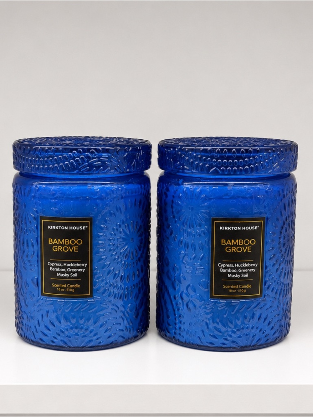 KIRKTON HOUSE Blue Bamboo Grove Candle Set of 2